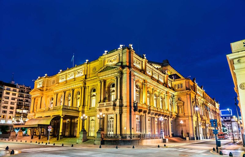 Teatro Colon at Plaza Lavalle in Buenos Aires, Argentina