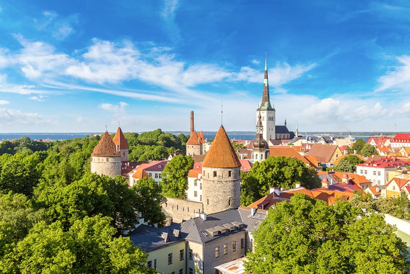 Aerial view of Tallinn, Estonia