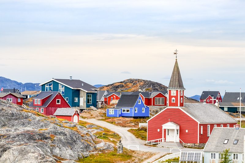 Colorful houses in Nuuk, Greenland - a top coolcation destination