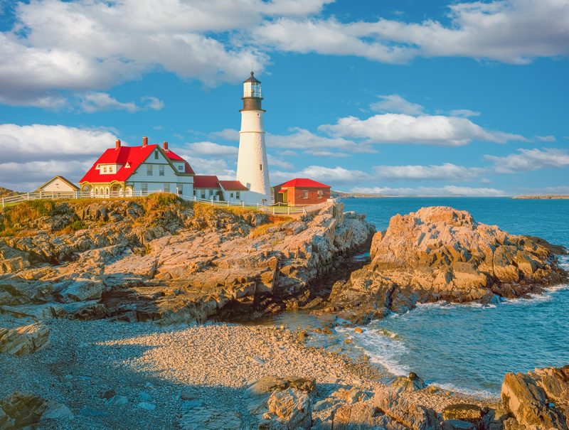 Portland Head lighthouse in Maine, USA