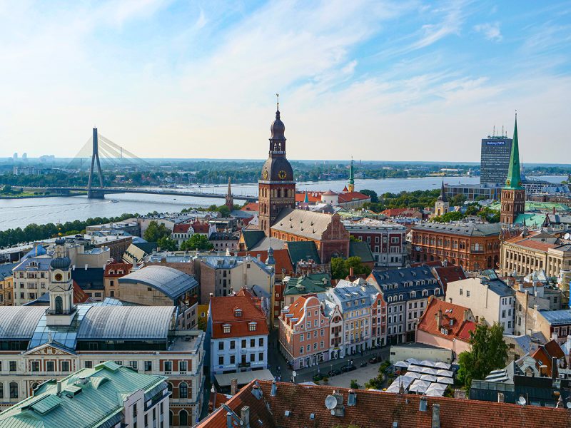 View from St Peter's Church tower of Riga Old Town