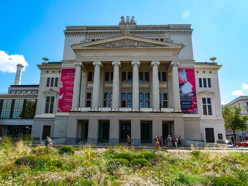 The Latvian National Opera house in Riga