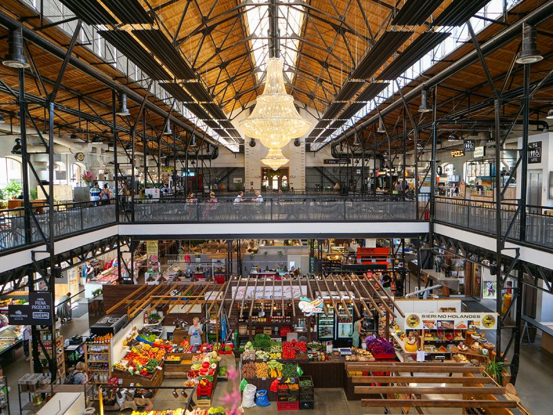 Inside Āgenskalns Market in Riga