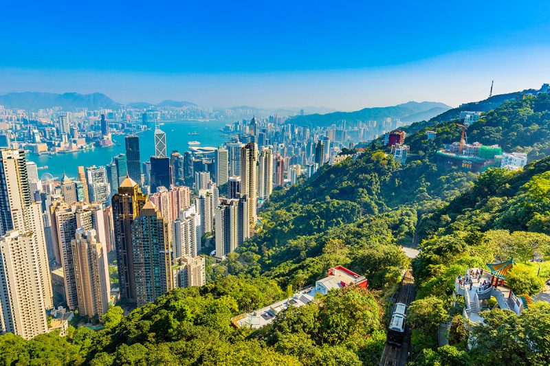 View from Victoria Peak, the highest peak of Hong Kong island