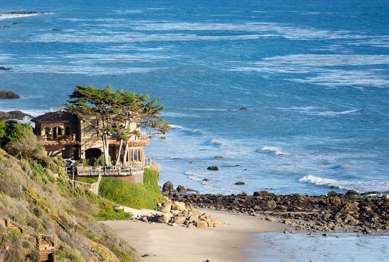 A house overlooking the beach in Malibu California