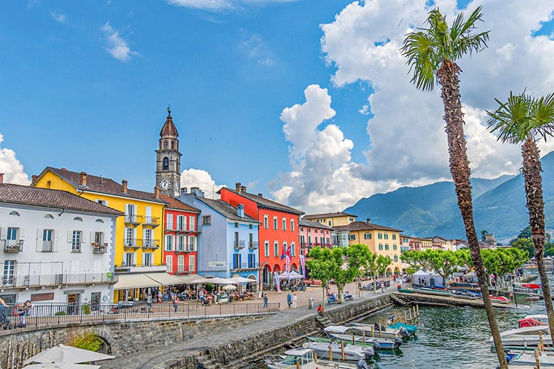 Ascona is a colorful town in Switzerland