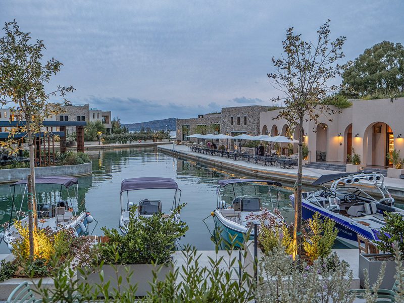 Navarino Agora at dusk