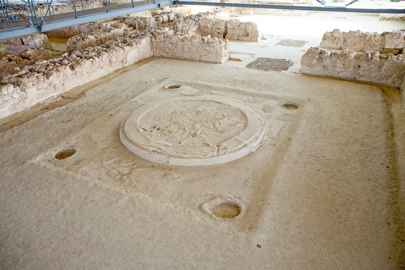 Nestor Palace Throne Room in the Peloponnese, Greece