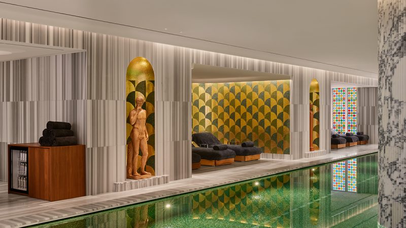 The spa pool at Bulgari Hotel Roma in Italy