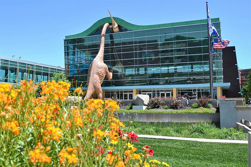 The fun facade at The Children’s Museum of Indianapolis