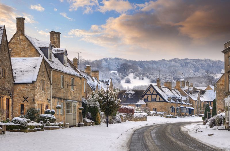 The popular tourist destination of Broadway, Cotswolds, Worcestershire