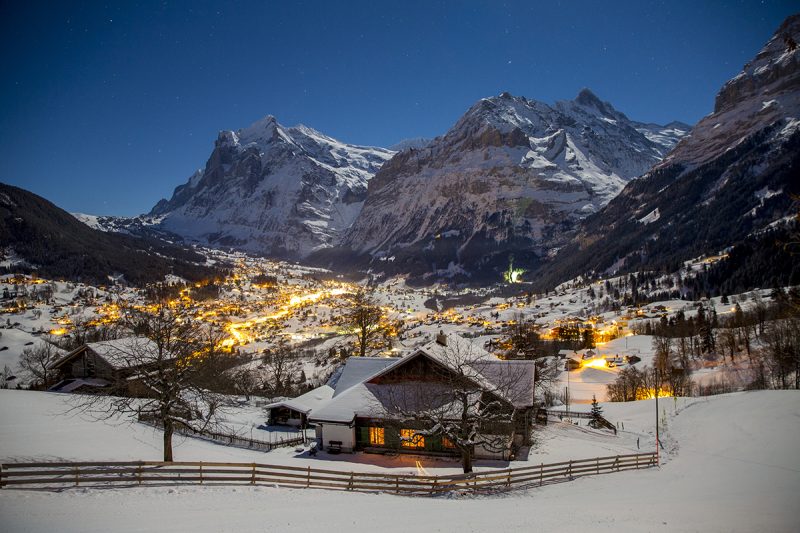 Grindelwald village in Winter