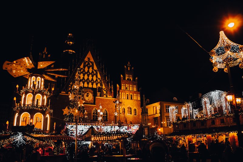 The Christmas market in Wroclaw, Poland