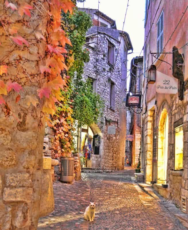 Cobbled street on the Cote d'Azur