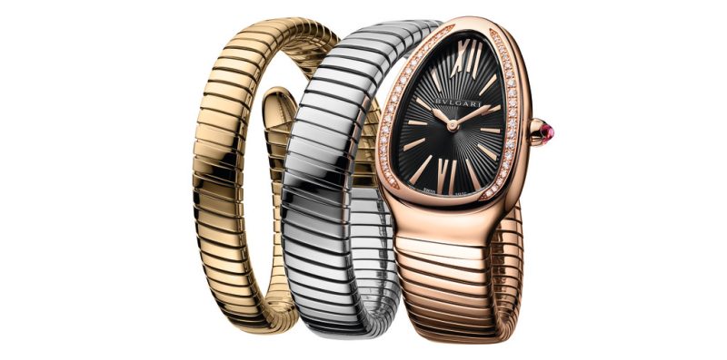 Modern version of the Bulgari Serpenti watch 