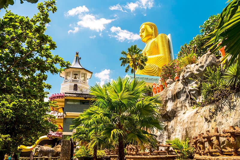 Dambulla Royal Cave Temple in Sri Lanka