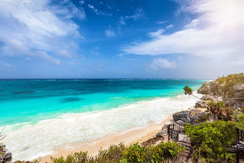 Tulum beach in Mexico