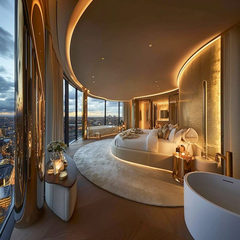 ©Sky Palace - render of a bedroom at the world's tallest apartment 