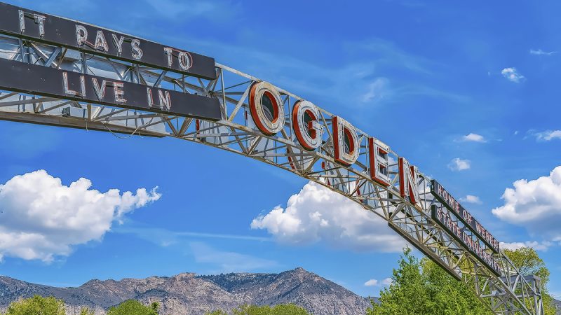 The welcome arch in Ogden, Utah