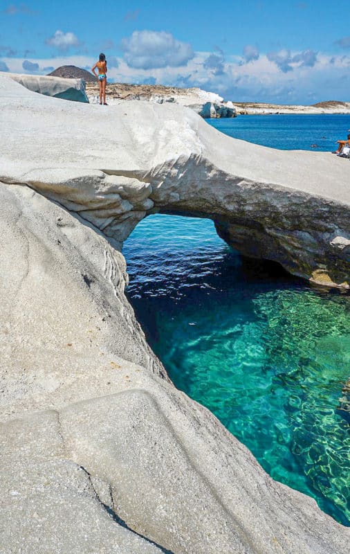 Milos island in Greece