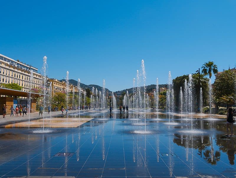 Place Massena water fountains