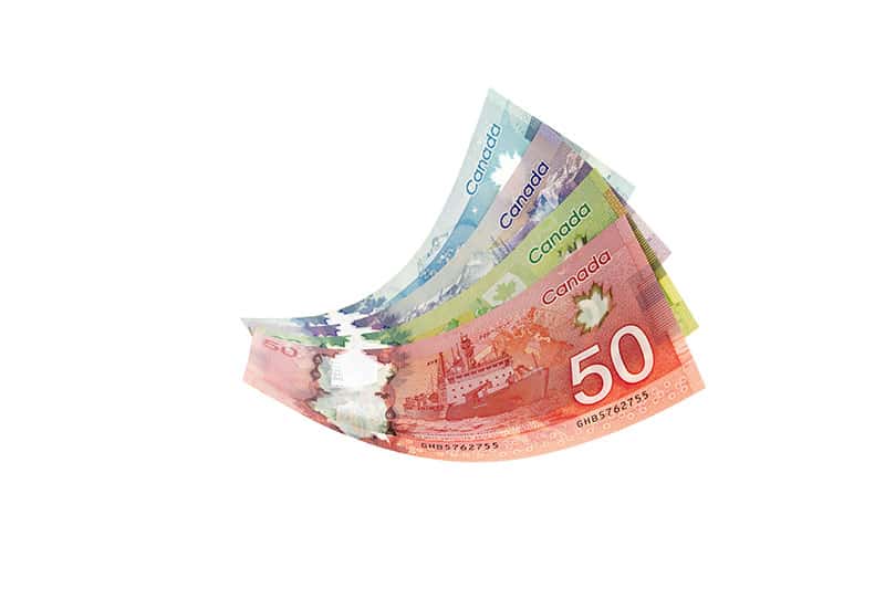 Canadian dollar bills