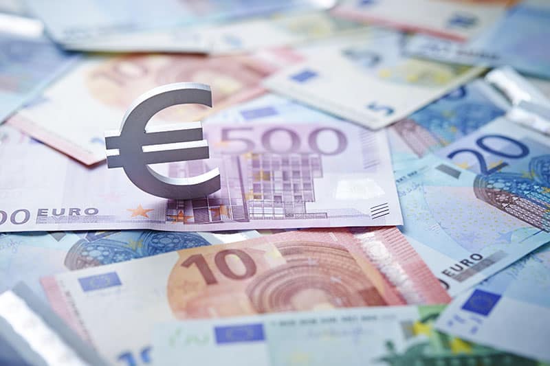 Euro banknotes