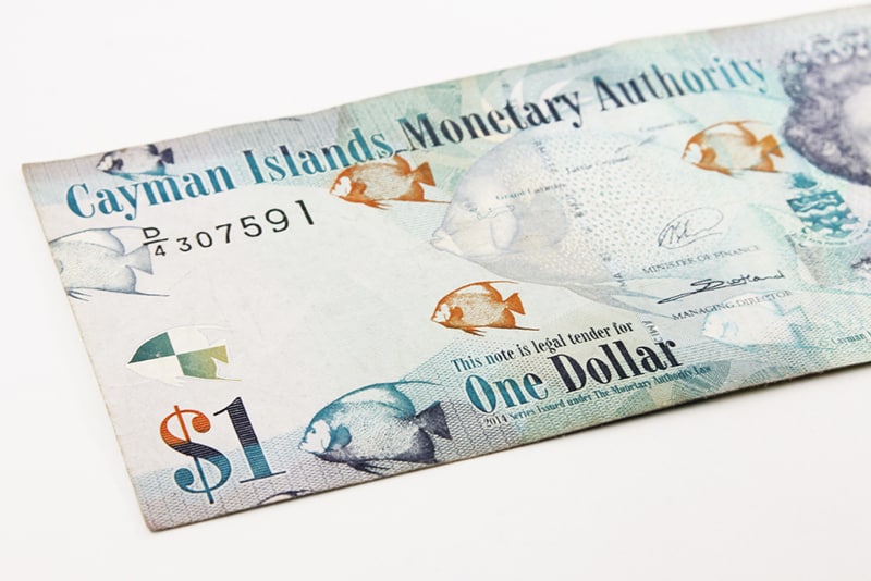 A Cayman Islands one dollar banknote