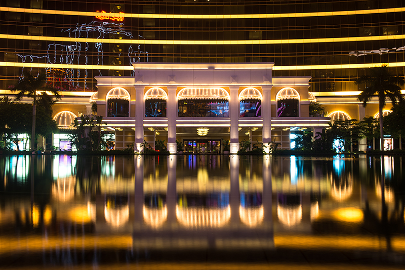 The Wynn Palace in Macau by night
