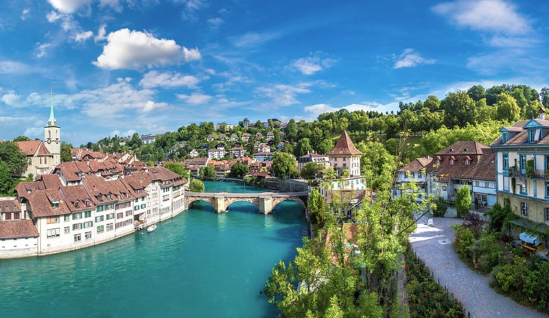 Bern city center in Switzerland