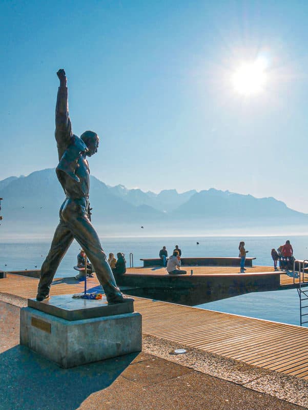 Freddie Mercury statue in Montreux, Switzerland