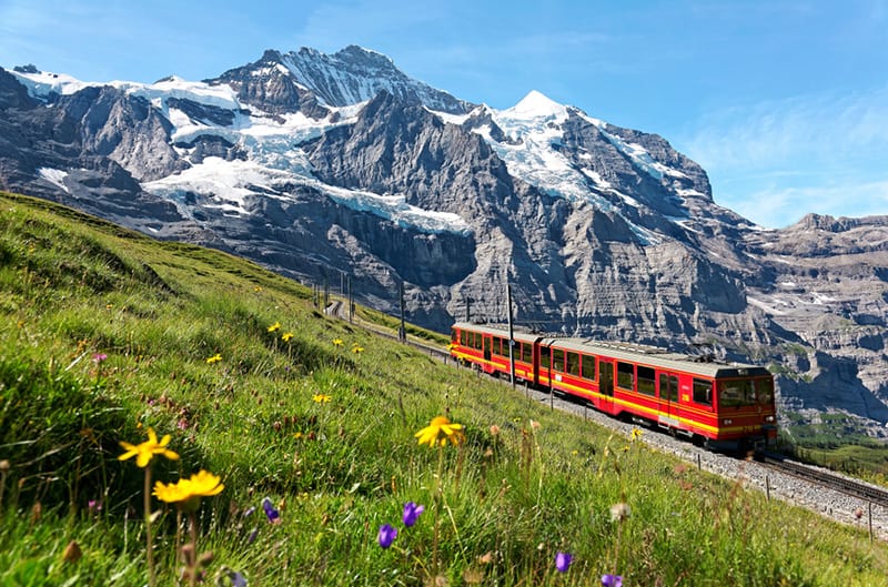 Jungfraujoch mountain in Switzerland