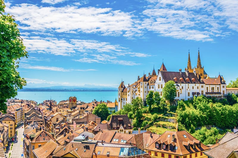 Neuchatel Castle in Switzerland