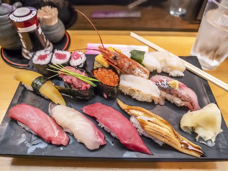Delicious sushi at Sushi Zanmai