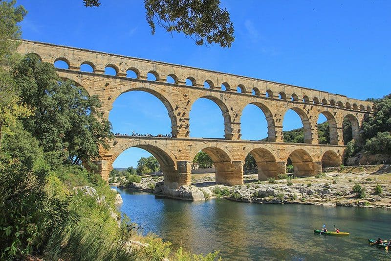 Famous landmarks of France - the Pont du Gard