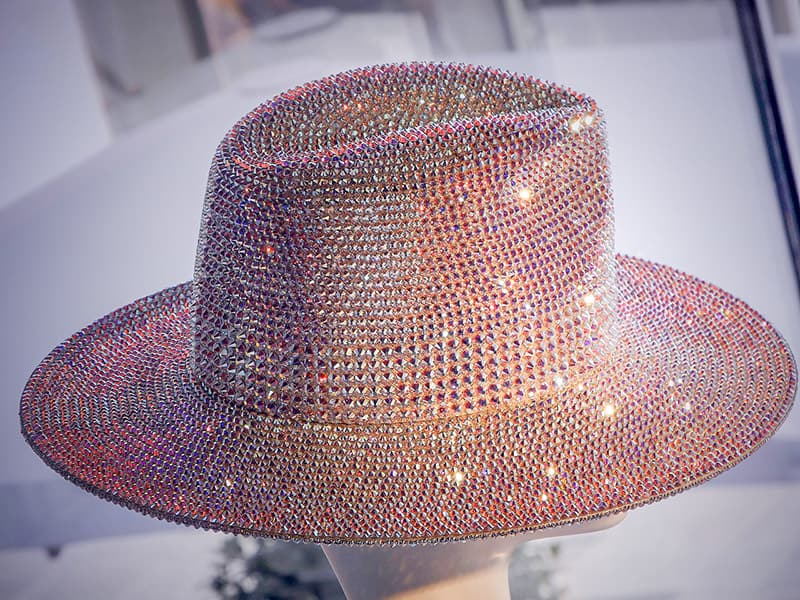 Shimmering Swarovski crystal hat