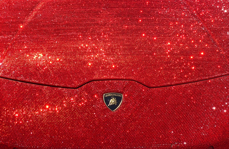 A Lamborghini Huracan encrusted with 1.3 million Swarovski crystals