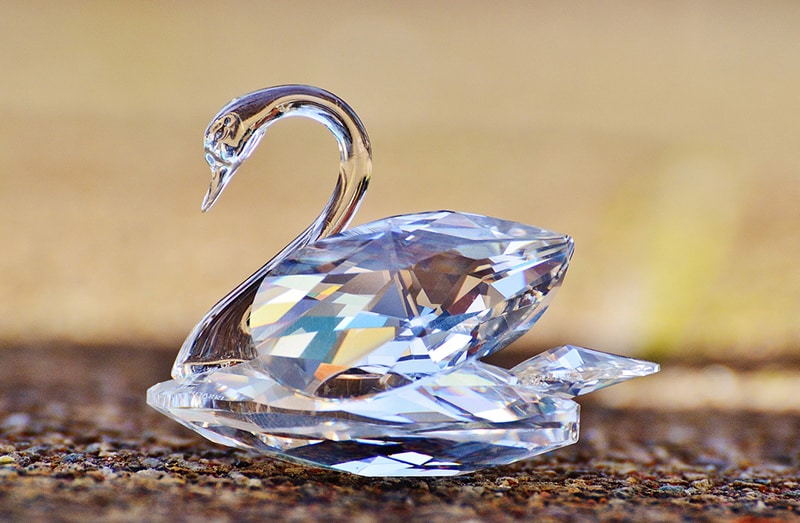 The famous Swarovski crystal swan
