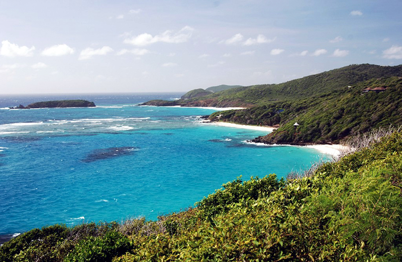 A beach in Mustique