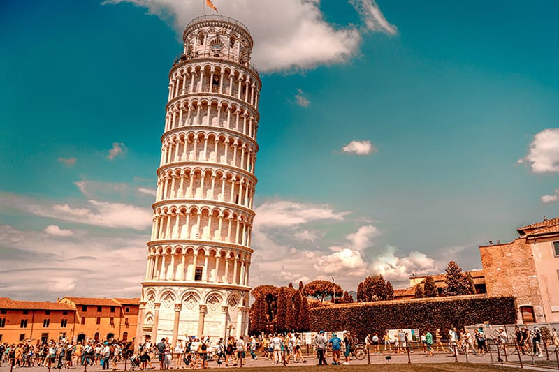 The Leaning Tower of Pisa in Italy