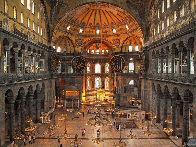 Famous landmarks of Europe - Hagia Sophia, Istanbul, Turkey