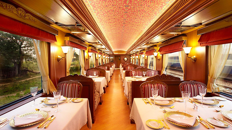 The Maharajas Express dining car