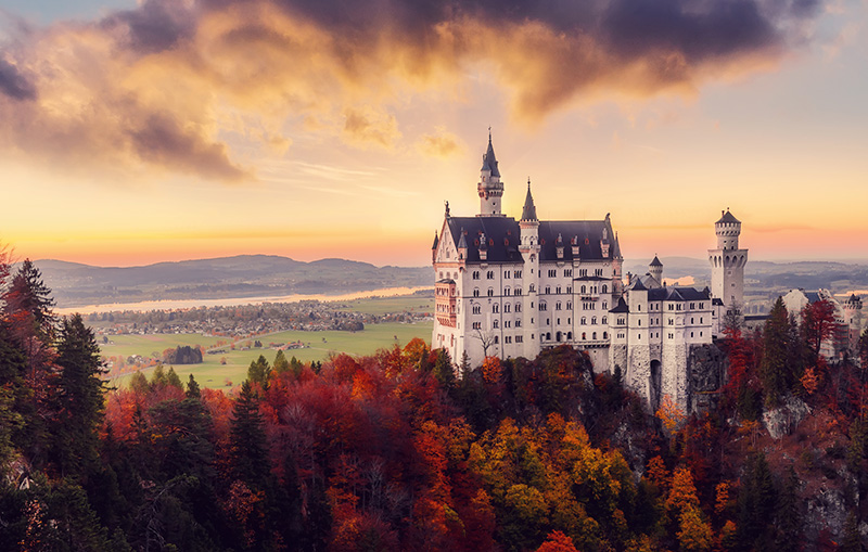 Neuschwanstein Castle in Bavaria, Germany