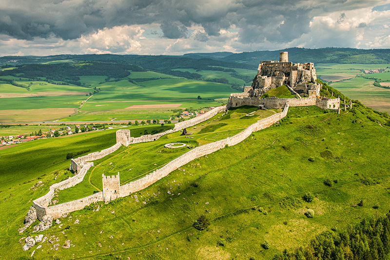 The ruins of Spiš Castle in Slovakia