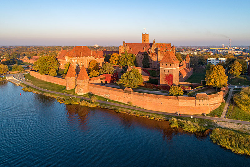 Medieval Malbork (Marienburg) Castle in Poland