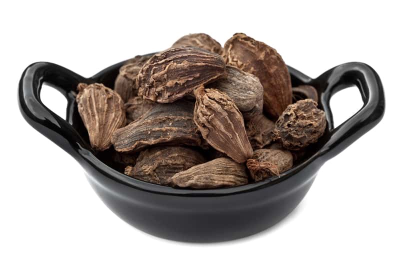 Black cardamom pods