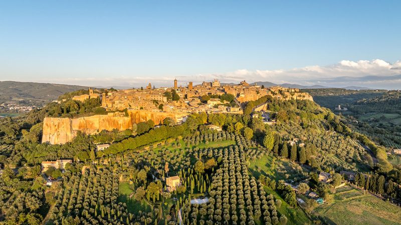 The hilltop town of Orvieto, Italy