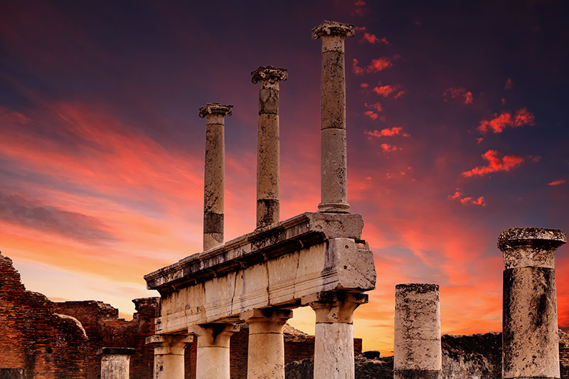 Ruins of Pompeii in Italy