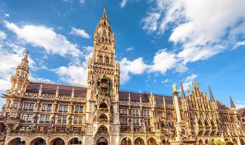 The Town Hall on Marienplatz square, Munich, Bavaria, Germany