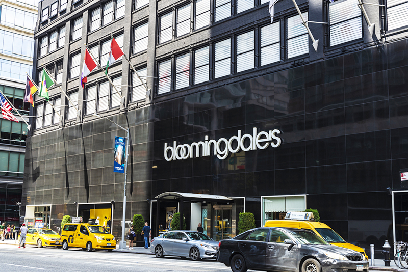Facade of the Bloomingdales department store in Manhattan